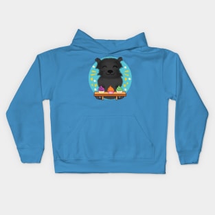 Affenpinscher eating cupcakes, Cute Affenpinscher, affenpinscher breed, i love my affenpinscher, funny affenpinscher, affenpinscher puppy, cute pets, Monkey Terrier, Baking Lover, cute animal friendly Kids Hoodie